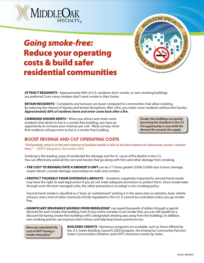 Smoke-free communities brochure.
