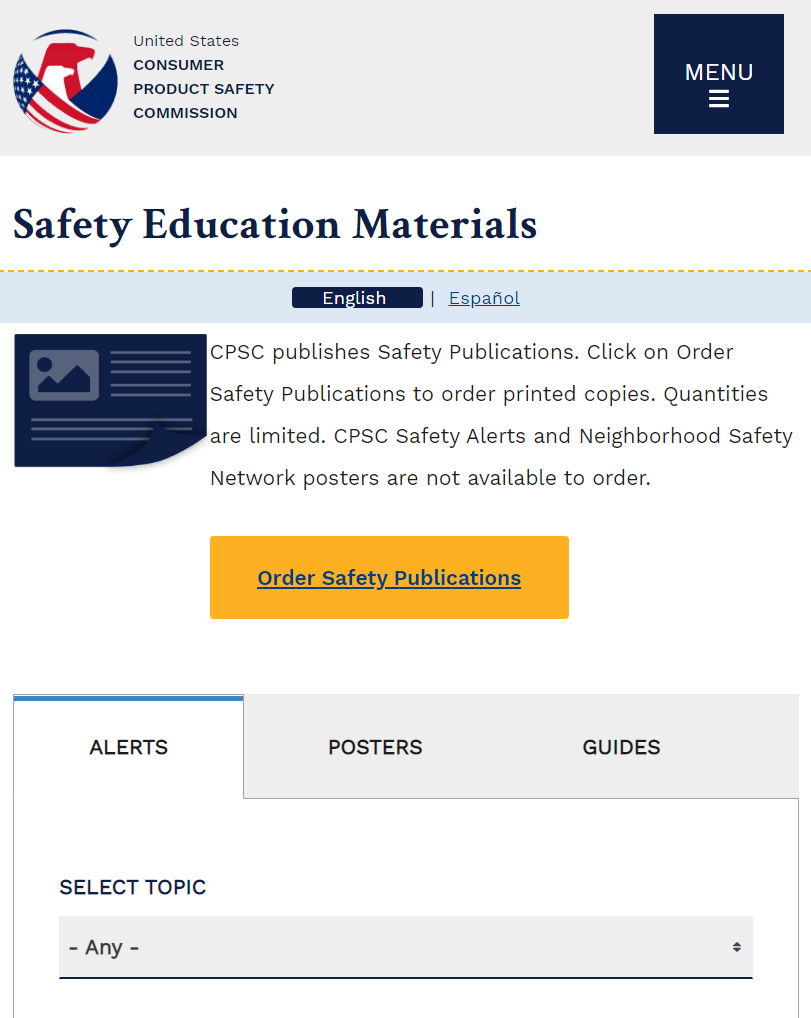safety education materials image.